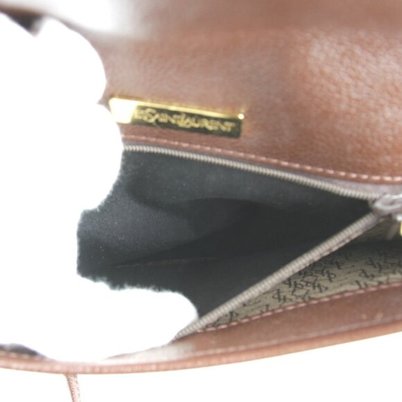SAINT LAURENT Brown Leather Shoulder Bag - Picture 7 of 10